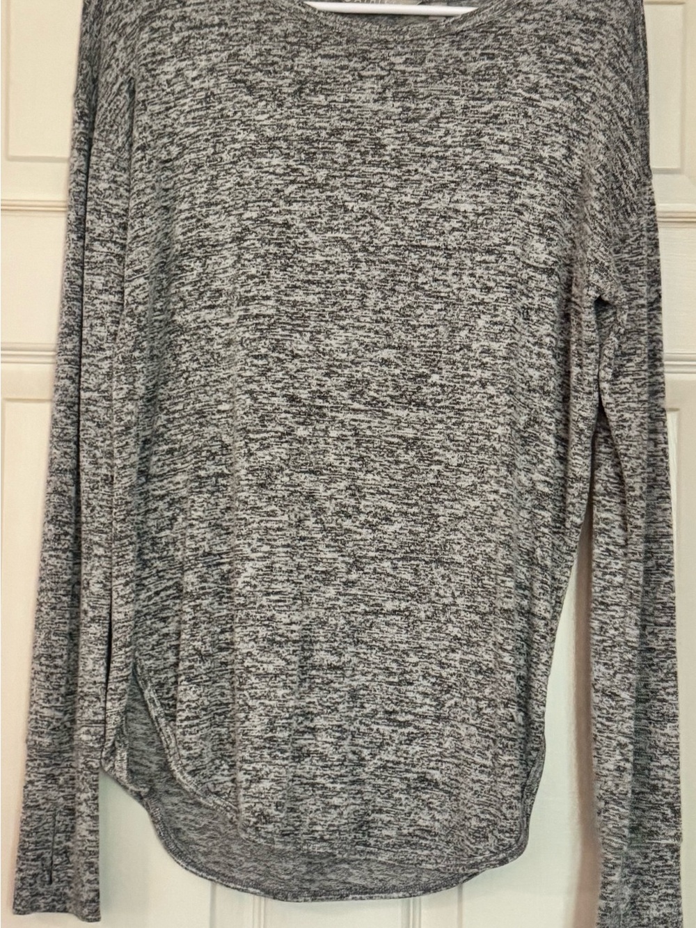 Athleta Gray Heathered Long Sleeve Top